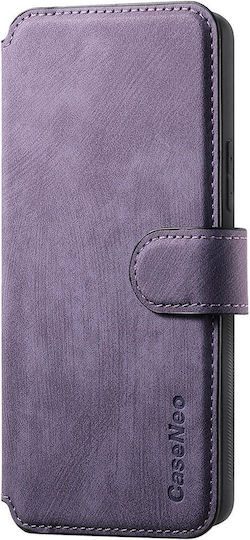 Caseneo Motorola Edge 50 Fusion Magsafe Retro Leather Wallet Purple