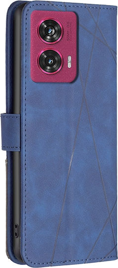 Binfen Color Motorola Edge 50 5g Fusion Leather Wallet Blue Mobile Phone Case