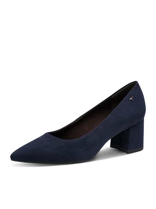 Pointed Toe Heels with Mid Heel Blue