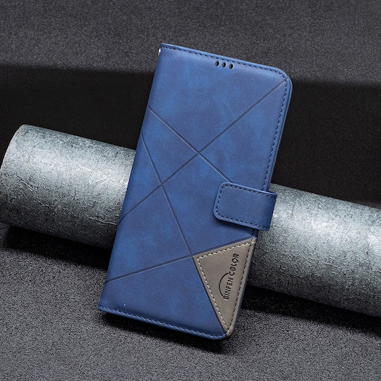 Binfen Color Motorola Edge 50 5g Fusion Leather Wallet Blue Mobile Phone Case