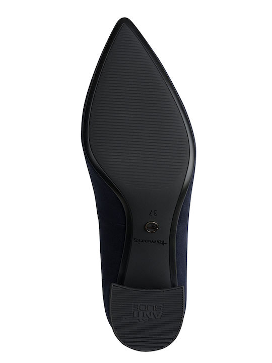Pointed Toe Heels with Mid Heel Blue