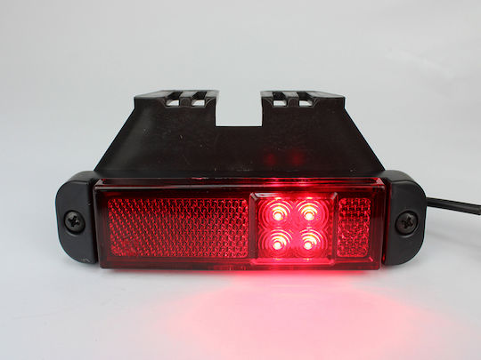 Led Висяща Маркерна Светлина 4 Леда 12/24v Червена 125 мм 0195k