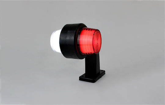 Set 2 Lumini De Volum Pentru Camioane Neon Led Horn Marker 12/24v Roșii Albe 200 Mm 0158