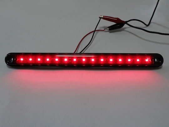 Комплект 5 Светлини За Товарни Автомобили С 15 Светодиода 12/24v Червени Опушени 240 мм 0306k