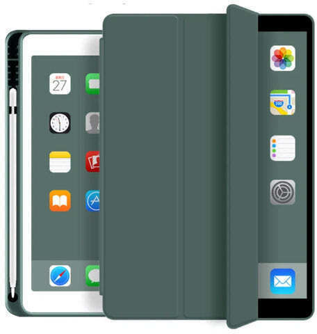 Premium Tri-Fold Klappdeckel Tablet Hülle Stifthalter Ipad 10,2 Zoll 9. / 8. / 7. Generation 2021 2020 2019 Grüne