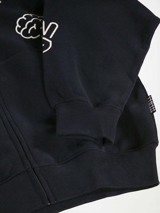 Kids Sweatshirt With Hood And Pockets Black