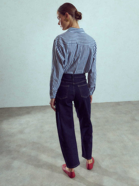 Celestino Damen Jeans Hosen Mit Rissen Loose Passform Dunkelblau