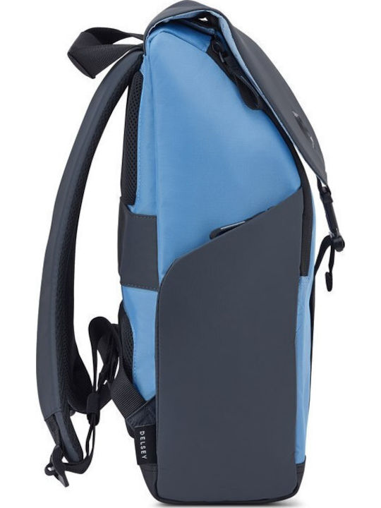 Delsey Securflap Τσάντα Πλάτης για Laptop 15.6" Blueberry