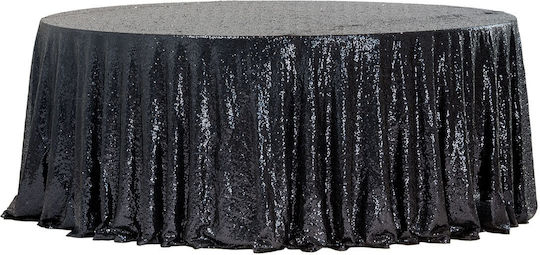 Μαύρο Τραπεζομάντιλο Πούλιες Διάμετρος 340cm