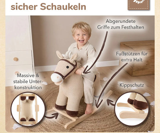 Bieco Rocking Horse Toy for 12+ Months for Weight up to 26kg