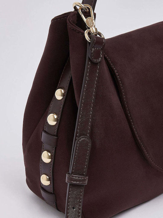 Γυναικεία Τσάντα Χειρός Suede Μωβ
