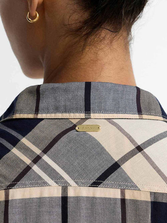 Langärmeliges Damen Baumwoll-Pullover Birchwood Tartan Geprüft