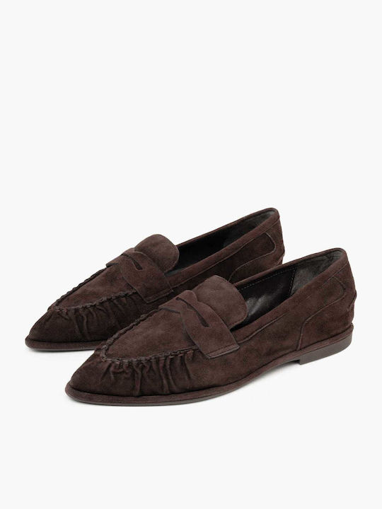 Babe.bis Leder Damen Mokassins in Braune Farbe