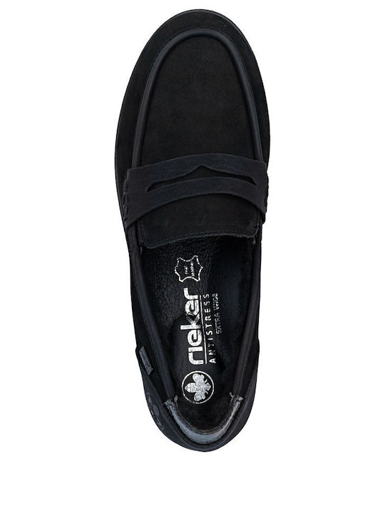 Damen Mokassins aus Leder in Schwarz Farbe