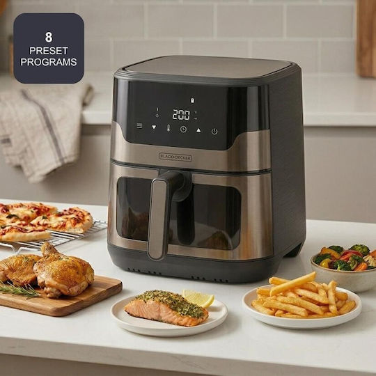 Black & Decker BXAF8001E Air Fryer 8lt Black