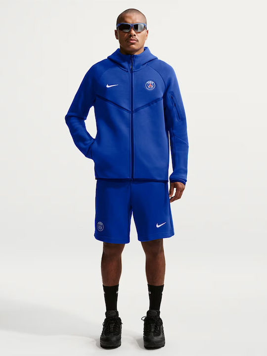 Paris Saint-Germain Tech Fleece Hooded Cardigan Blue