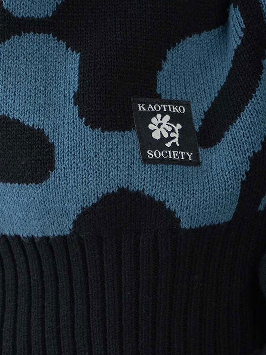 Herren Gestrickte Kapuzen-Jacke Schwarz