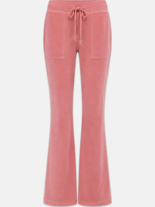 Velvet Sweatpants Faded Pink