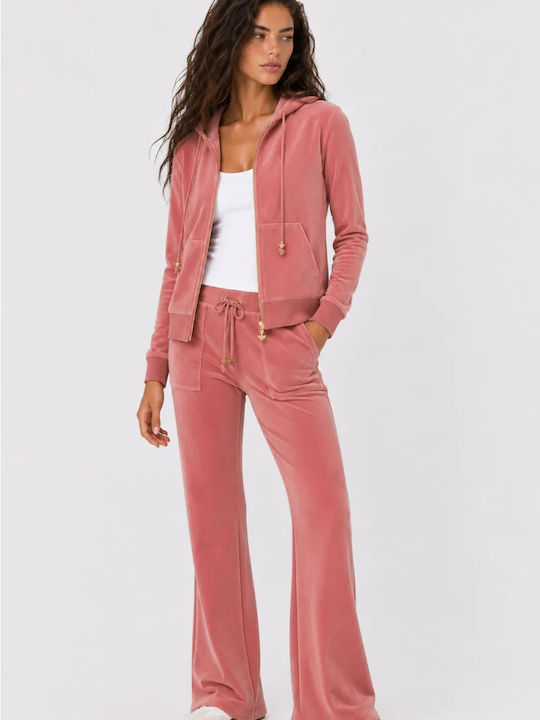 Velvet Sweatpants Faded Pink