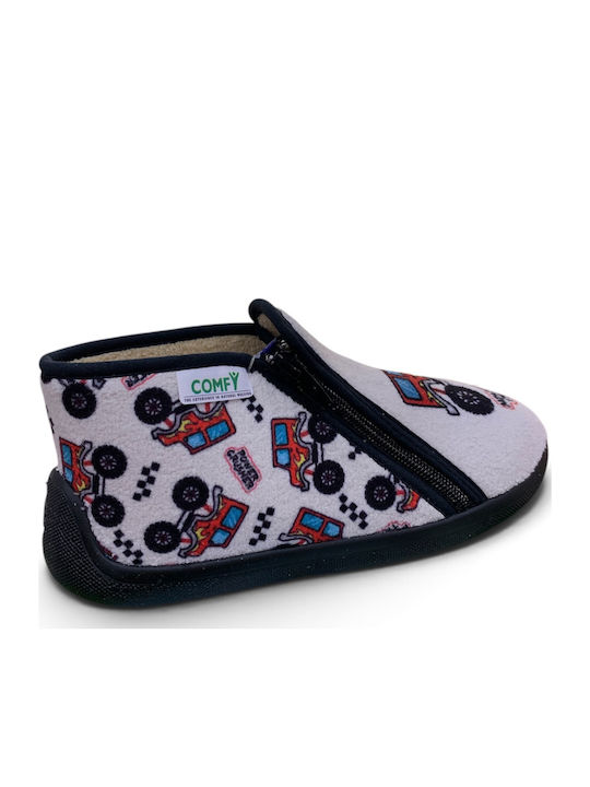 Anatomische Kinderhausschuhe Stiefel Schwarz