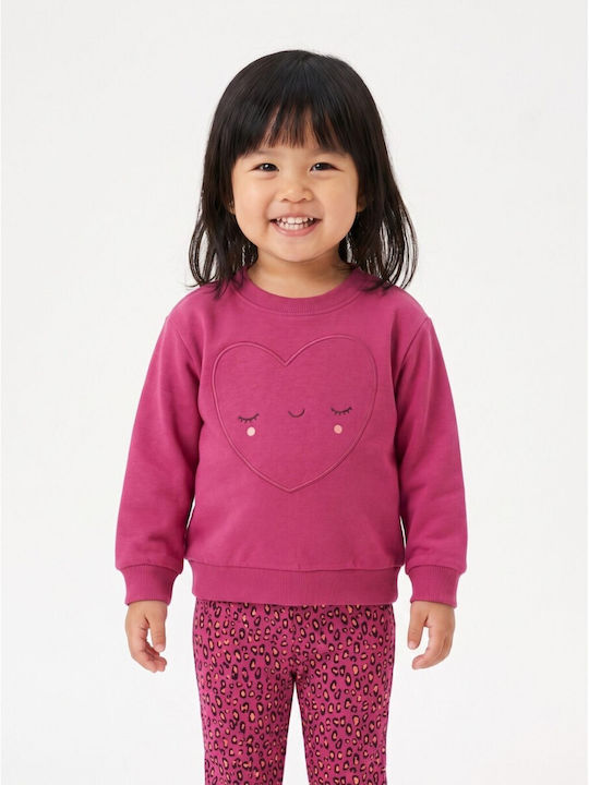 Kinder Sweatpants Set Mit Bluse Fuchsie