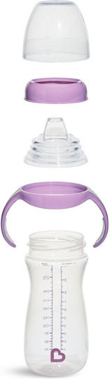 Munchkin Gentle Tall Transition Εκπαιδευτικό Μπιμπερό Πλαστικό με Λαβές Μωβ 300ml