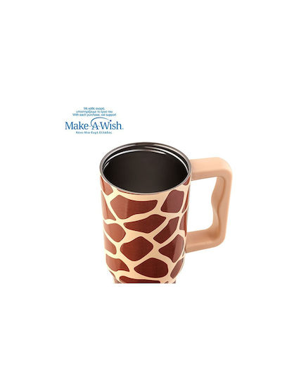 Nava Термос Бутилка От Неръждаема Стомана 900ml Beige-brown Със Сламка