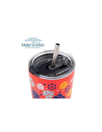 Nava "we Care" Термочаша Неръждаема Стомана / Пластмаса Без BPA 350ml Aloha Със Сламка