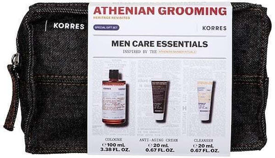 Korres Athenian Grooming Men Care Essentials Комплект за грижа за кожата за Почистване на лицето 4бр