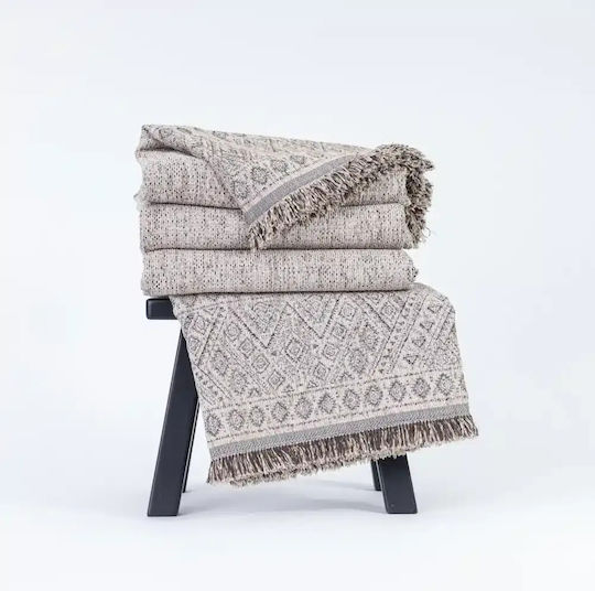 Borea Borea Three-Seater Sofa Throw Chenille 180x300cm Beige