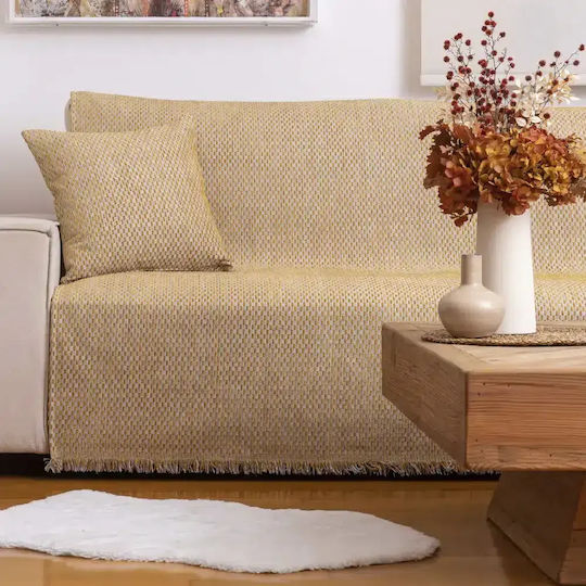 Borea Ριχτάρι Τριθέσιου Καναπέ Chenille 180x300εκ. Γκρι