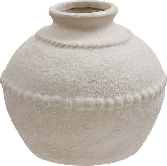 Βάζο Κεραμικό Lewis Λευκό Φ16.3xΥ15cm