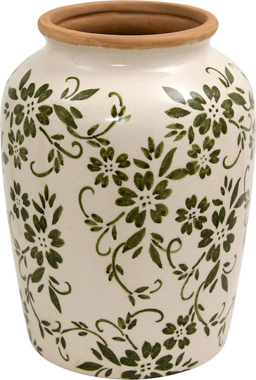 Decorative Ceramic Vase Japo White Φ14xH18.8cm