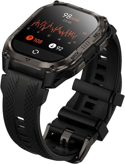 Kospet Pulse 2 50mm Водоустойчив Смарт часовник с Пулсомер (Черен)