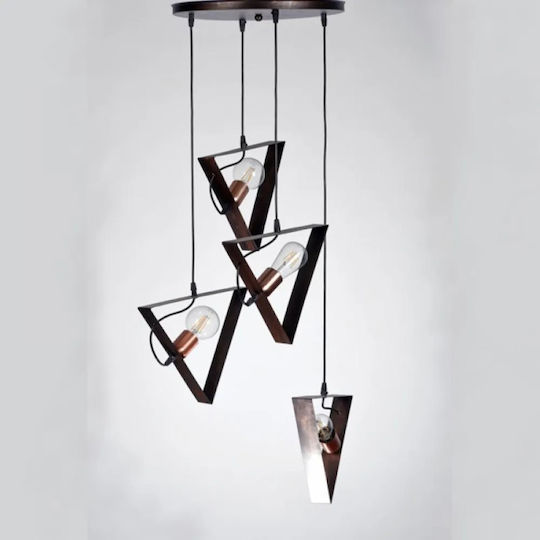 NG Santas NG Santas Deckenleuchte Bronze Für 4 E27 Glühbirnen 40x80cm
