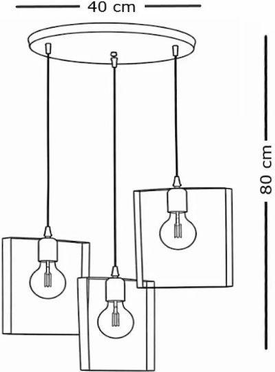 NG Santas Deckenleuchte Braun 40x80cm