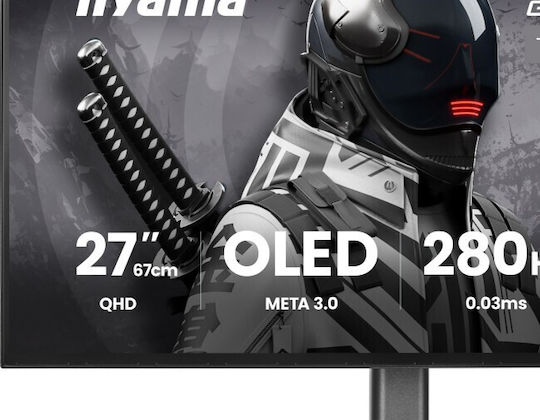 Iiyama G-Master GOB2701QSC-B1 Titan Falcon OLED HDR Gaming Monitor 27" QHD 2560x1440 280Hz with Response Time 0.03ms GTG