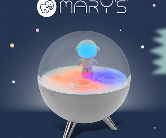Mary's Led Lamps Mary's Kids Night Light Rgb Astronaut Moon White 901.00102