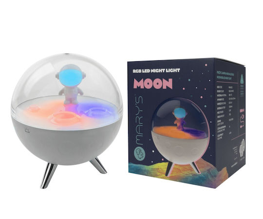Mary's Led Lamps Mary's Kids Night Light Rgb Astronaut Moon White 901.00102