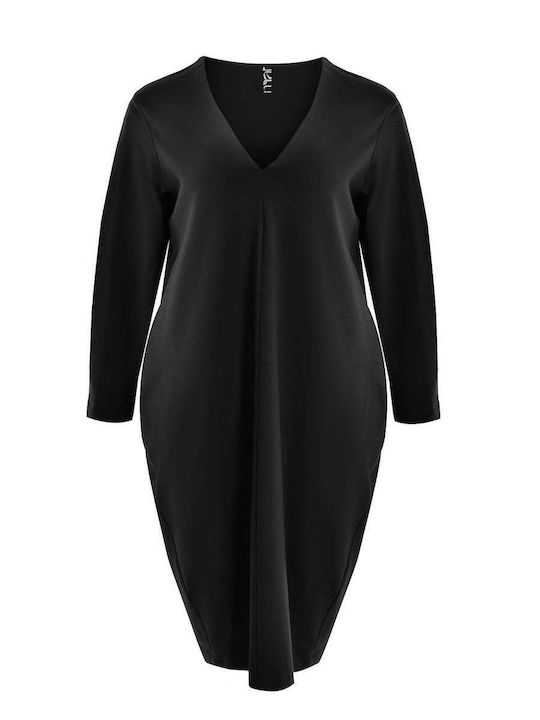 Summer Midi T-Shirt Dress Black