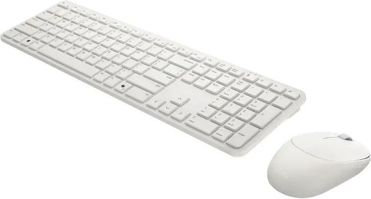 Dell Pro 5 Slim Fără Fir Set Tastatură și Mouse Engleză US Alb
