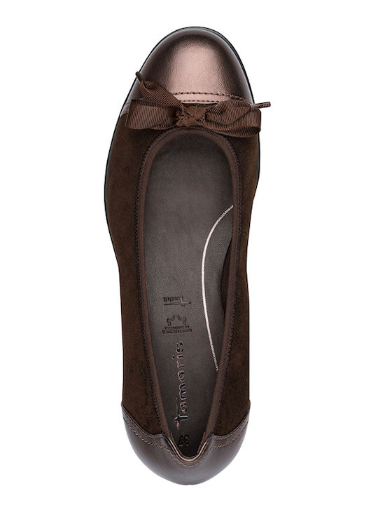 Silia D Wildleder Damen Ballerinas Braune
