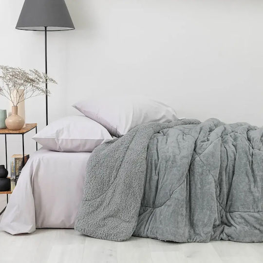 Borea Single Sherpa Comforter 160x220 cm Cozy Brown