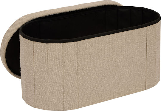 Spitishop Puf Klappbar Mit Stauraum Bezogen Mit Stoff A-s Fink Taupe 76x38x38cm