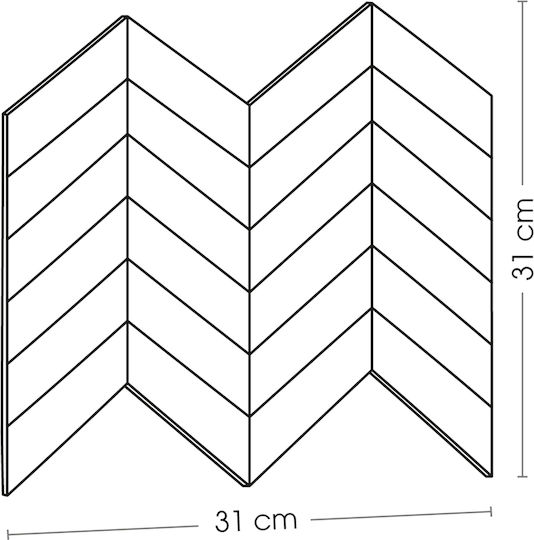 Adhesive Tiles Set 2 Pcs A-s Mina White 223868a 31x31 Plastic