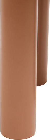 Round Side Table A-s from Solid Wood Plump Rust W40xL40xH47cm