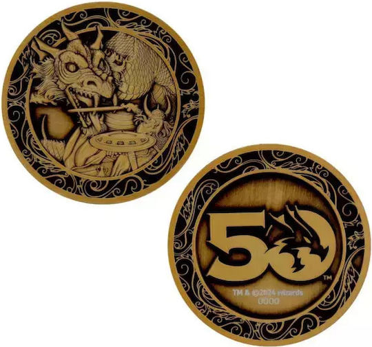 Dungeons & Dragons Sammelmünze 50. Jubiläum Antike Gold Edition 4cm