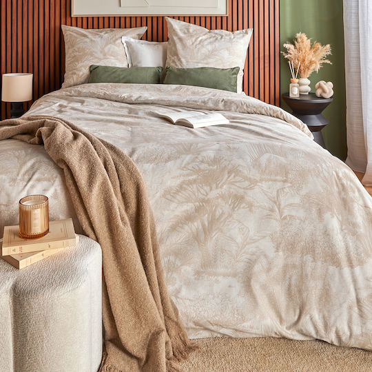 Cotton Duvet Cover Set 240x220cm Double With 4 Pillowcases A-s Jouy Double