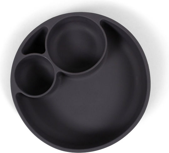 Filibabba Servierplatte Rund Kunststoff Grau Mit Durchmesser 19cm