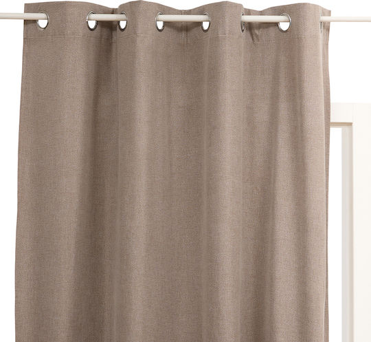 Κουρτίνα με Τρουκς Darla Taupe 140x260εκ.